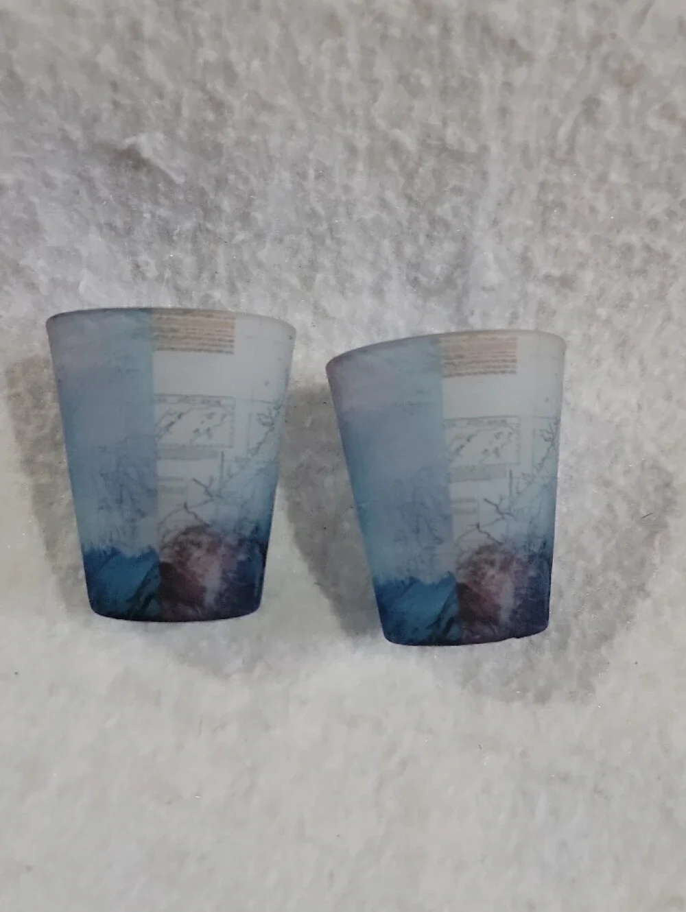 Door County Wisconsin Blue Graphic Shot Glasses (Set of 2)